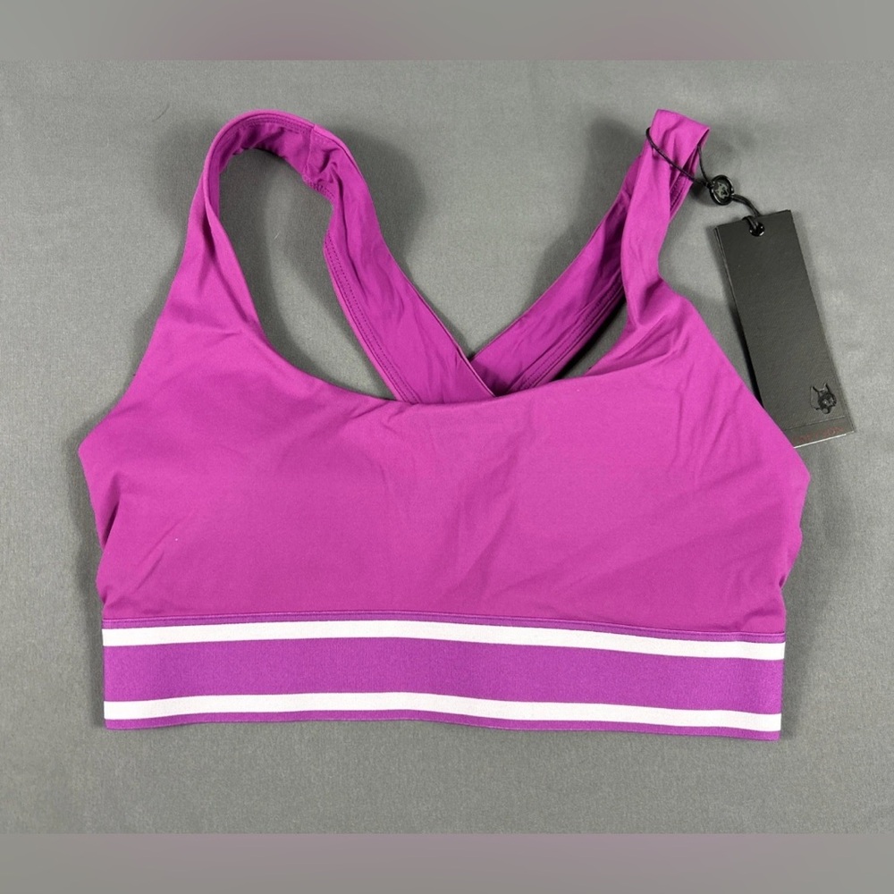 Greyson Womens Sports Bra Soleil Small Purple Pink Polyester Spandex